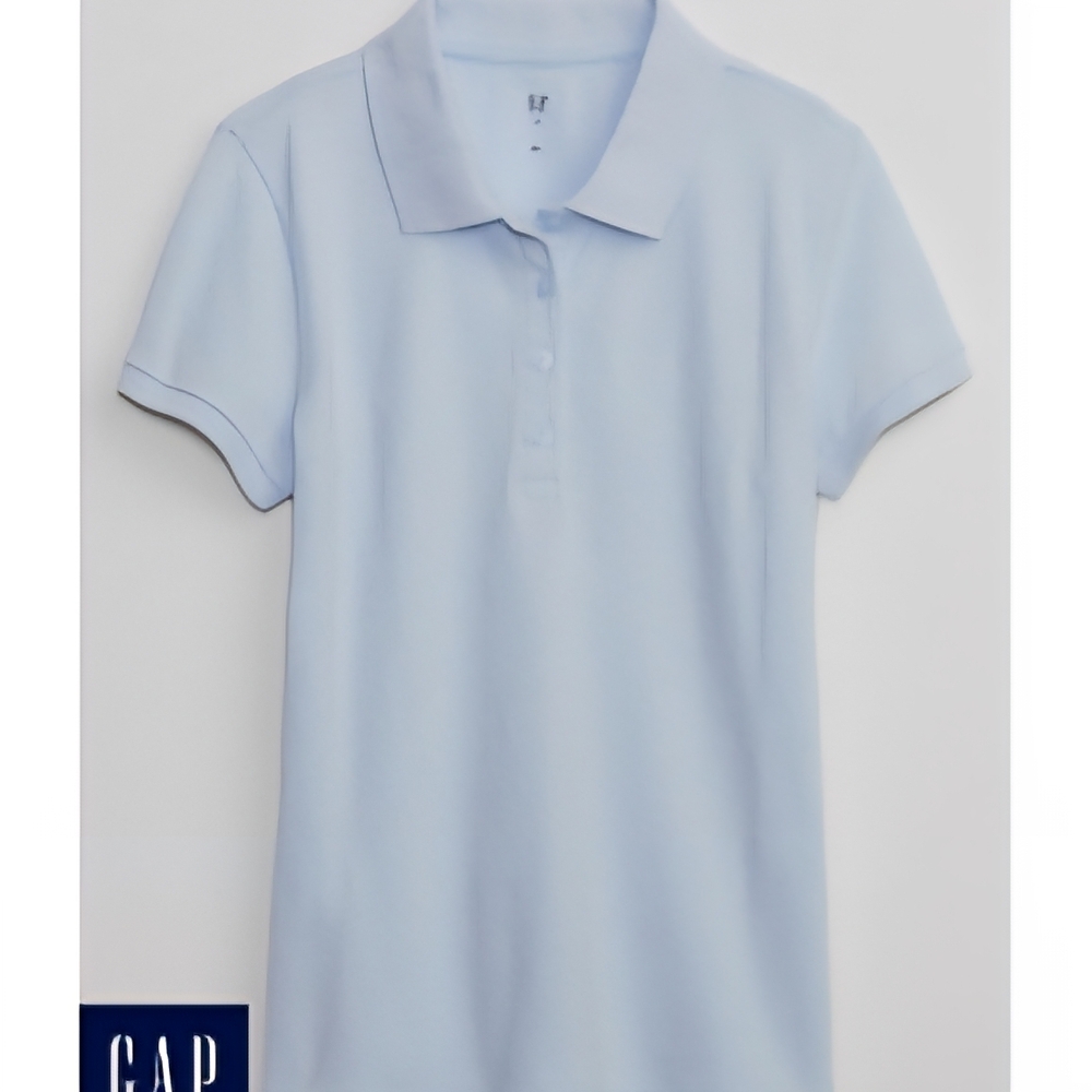 🆕️GAP KIDS Light Blue Kids Polo Uniform short sleeve Shirt